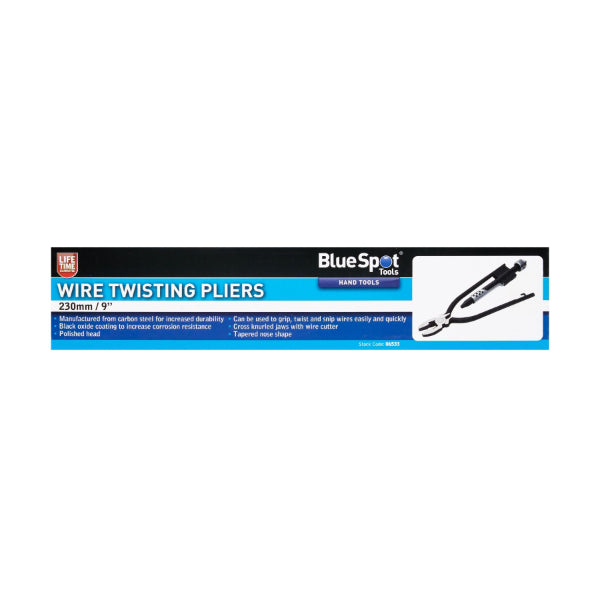 Blue Spot Tools 230mm (9") Wire Twisting Pliers