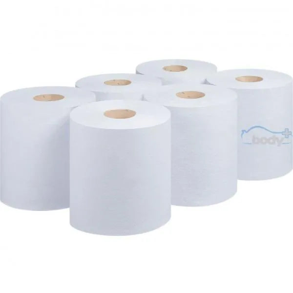 Body Plus 2 ply White Centrefeed - 125m x 185mm