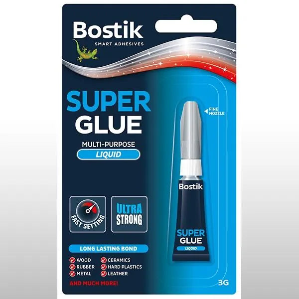 Bostik Super Glue Original Liquid - 3g Tube
