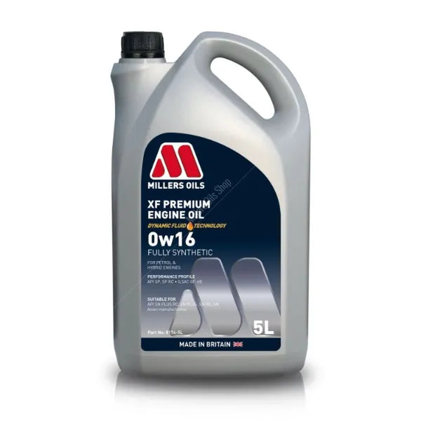 Millers Oils XF Premium 0W16 Fully Synthetic Engine Oil 5L